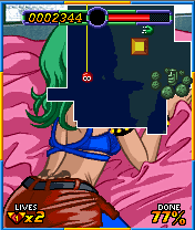 Sexy Puzzmaniac (J2ME) screenshot: Level 1-2 action