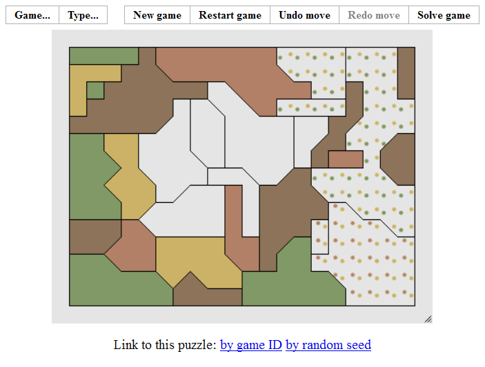 Map (Browser) screenshot: The puzzle in progress