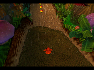 Crash Bandicoot 2: Cortex Strikes Back (PlayStation) screenshot: Crash is in the mud