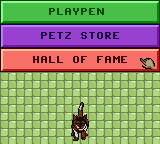 Catz (Game Boy Color) screenshot: Main menu