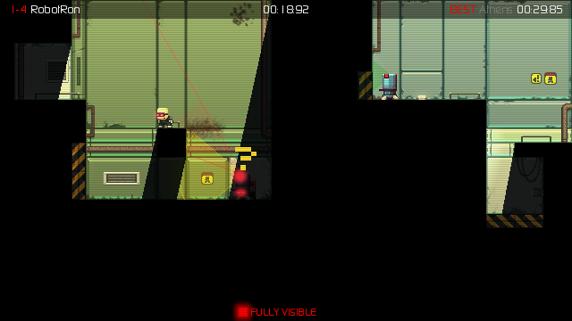 Stealth Bastard: Tactical Espionage Arsehole (Windows) screenshot: The robot has spotted me