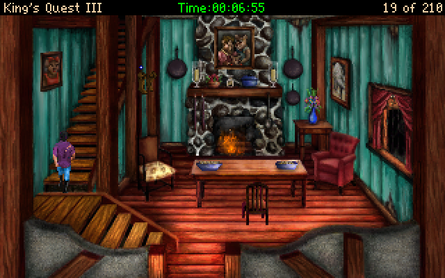 King's Quest III Redux: To Heir is Human (Windows) screenshot: Inside the Bears' cottage