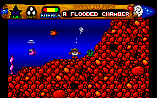 Spellbound Dizzy (Amiga) screenshot: Some underwater creatures