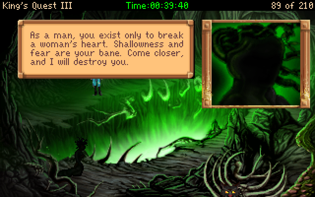 King's Quest III Redux: To Heir is Human (Windows) screenshot: The Medusa is not as dangerous as she would seem
