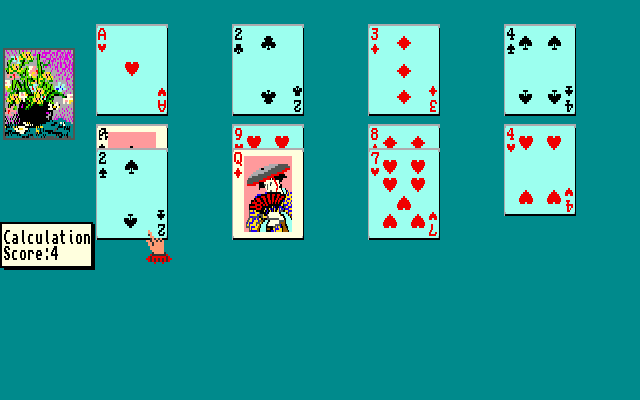 Solitaire Royale (Amiga) screenshot: Calculation