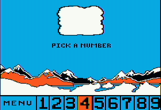 Learn to Add (Apple II) screenshot: Choose a number