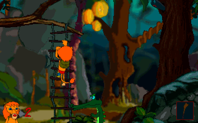 Leo the Lion (DOS) screenshot: Final enemy of the second level