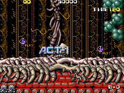 Atomic Robo-Kid (Arcade) screenshot: Act 1.