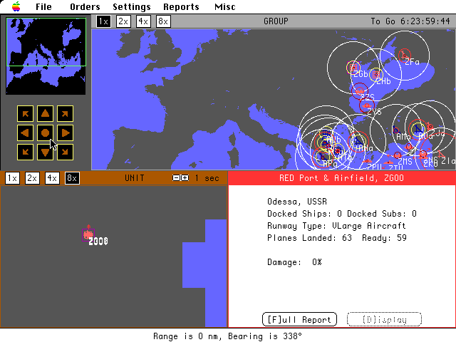 Harpoon (Macintosh) screenshot: Gameplay (Color)
