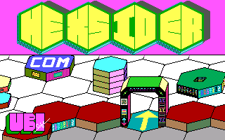 Hexsider (DOS) screenshot: Title screen (EGA)
