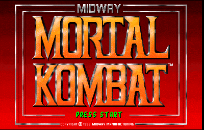 Mortal Kombat (Arcade) screenshot: Title screen