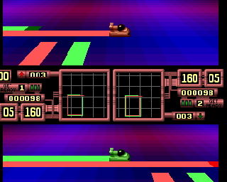 Corx (Amiga) screenshot: The duel is in full progress.