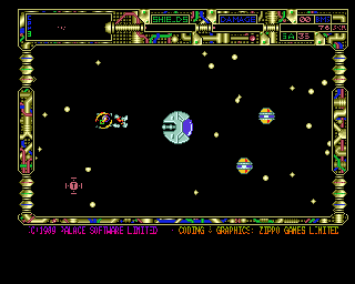 Cosmic Pirate (Amiga) screenshot: ...we got enough money to enter a proper mission.