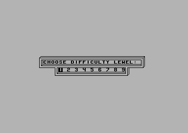 Trener (Commodore 64) screenshot: Difficulty choice