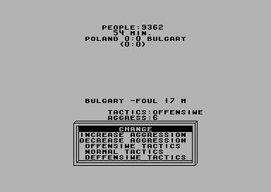 Trener (Commodore 64) screenshot: Text messages