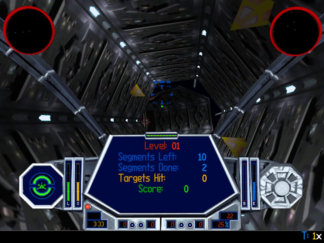 Star Wars: X-Wing - Collector Series (Windows) screenshot: TIE Fighter for Windows 95 – Training Simulator (with 3D acceleration)
