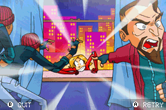 Totally Spies! (Game Boy Advance) screenshot: Yet another fail