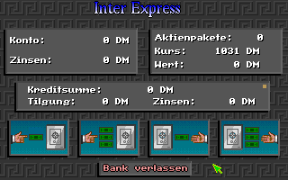 Delivery Agent (Amiga) screenshot: The bank provides loans.