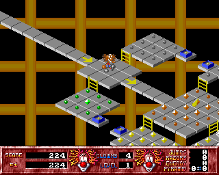 Clown-O-Mania (Amiga) screenshot: The second level.