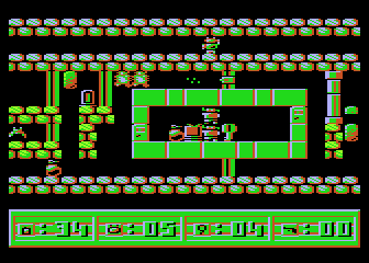 3d24 (Atari 8-bit) screenshot: Using the safe passage
