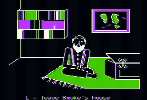 In Search of the Most Amazing Thing (Apple II) screenshot: Uncle Smoke