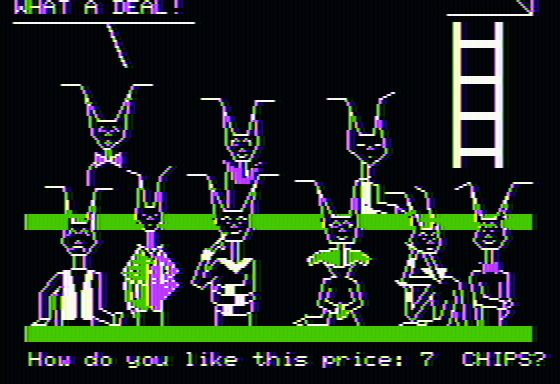 In Search of the Most Amazing Thing (Apple II) screenshot: At an auction
