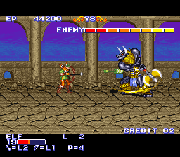 The King of Dragons (SNES) screenshot: Minotaur to eliminate.