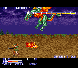 The King of Dragons (SNES) screenshot: Dragon-like wywern