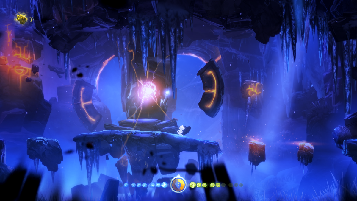 Ori and the Blind Forest: Definitive Edition (Windows) screenshot: Inside the frozen ruins