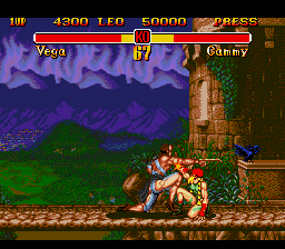 Super Street Fighter II (Genesis) screenshot: Claw's attack is missing
