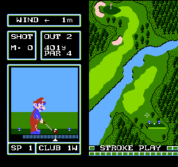 Golf: Japan Course (NES) screenshot: The 2nd hole