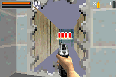 Ecks vs. Sever (Game Boy Advance) screenshot: Secret arena with ammo