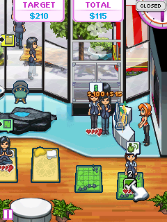 Sally's Studio (J2ME) screenshot: Customers paying