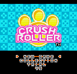 Crush Roller (Neo Geo Pocket Color) screenshot: The Main Menu.