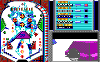 3D Pinball (DOS) screenshot: 50 points from triangle target