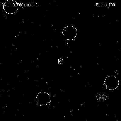 Void (Browser) screenshot: Figures, asteroids.