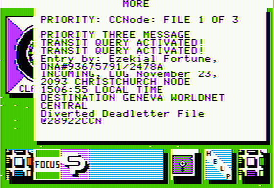 Portal (Apple II) screenshot: Some useful information? Or not?