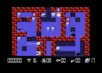 Robbo Forever (Atari 8-bit) screenshot: Level 17