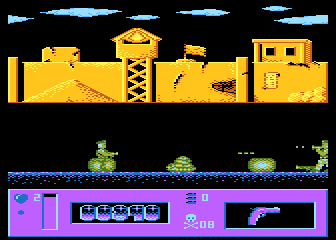 Top Secret (Atari 8-bit) screenshot: Mutated turtle