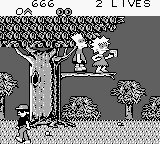 Bart Simpson's Escape from Camp Deadly (Game Boy) screenshot: Lisa can give you weapon