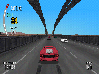 Need for Speed II (PlayStation) screenshot: Race starts