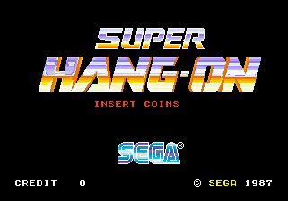 Super Hang-On (Arcade) screenshot: Title screen