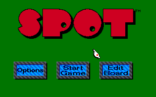 Spot (Amiga) screenshot: Title screen