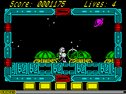NorthStar (ZX Spectrum) screenshot: Enemy exploded.