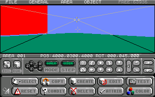 Virtual Reality Studio (Amiga) screenshot: You can shoot for some reason.