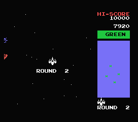 Bosconian (MSX) screenshot: Round 2