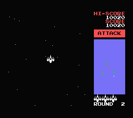 Bosconian (MSX) screenshot: 1 Bonus of fighter when the score is over 10000 pts