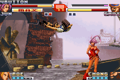 The King of Fighters EX2: Howling Blood (Game Boy Advance) screenshot: Nice jump