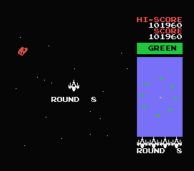 Bosconian (MSX) screenshot: Round 8