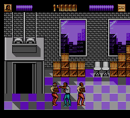 Lethal Weapon (NES) screenshot: Hit in the face.
